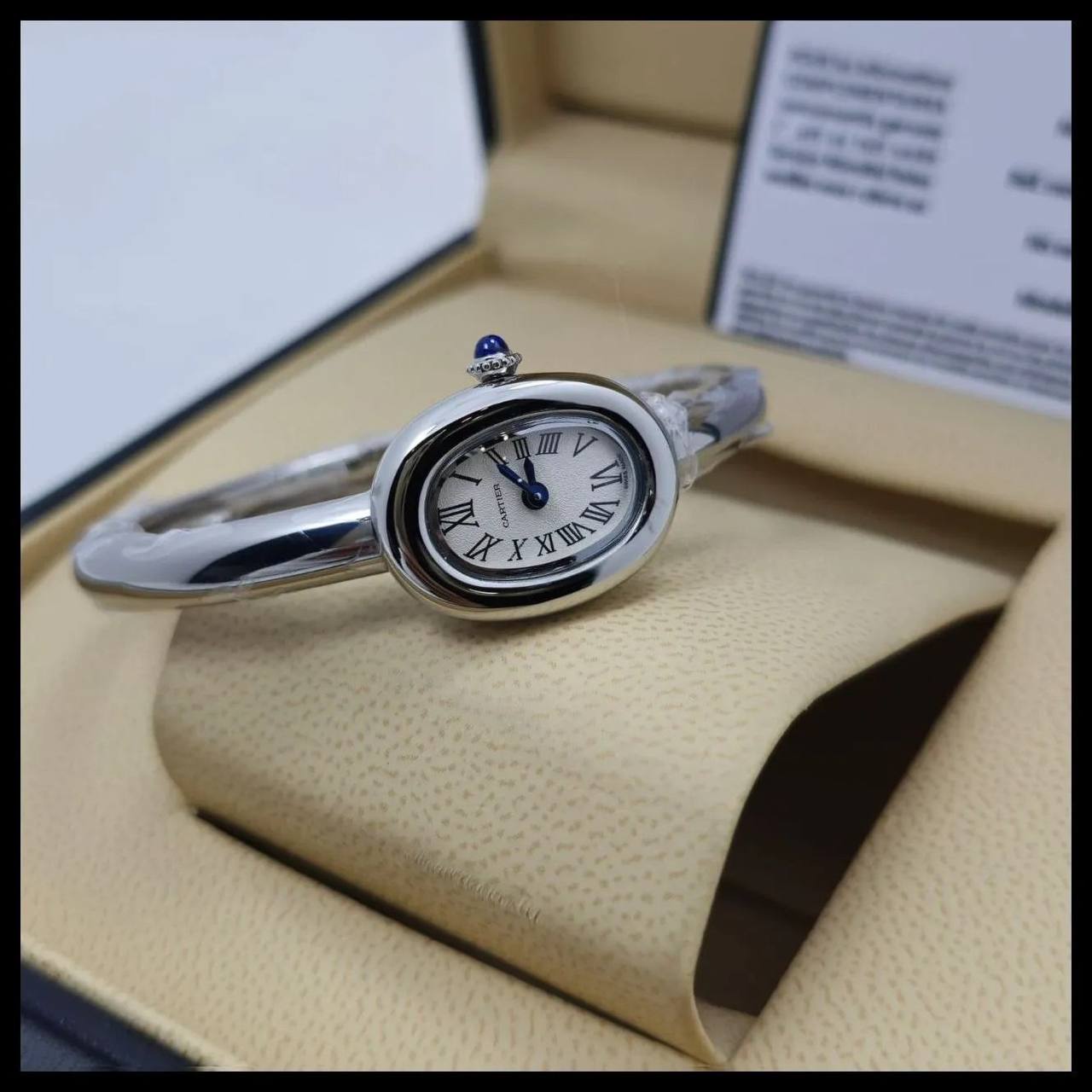 💎 Montre Cartier Baignoire/Manchette Ovale - Acier Poli