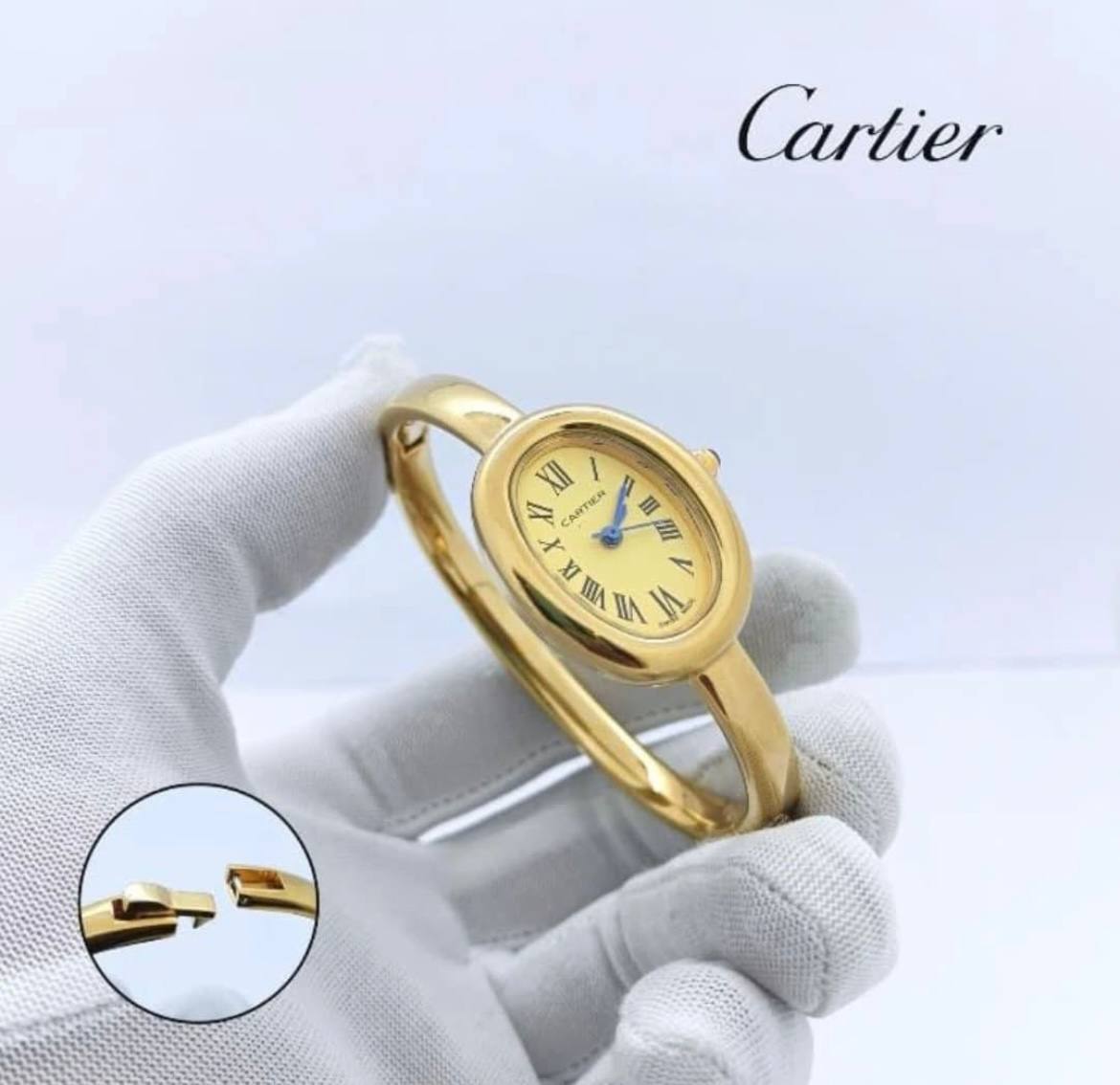 💎 Montre Cartier Baignoire/Manchette Ovale - Acier Poli - Image 3